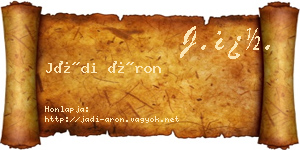 Jádi Áron névjegykártya